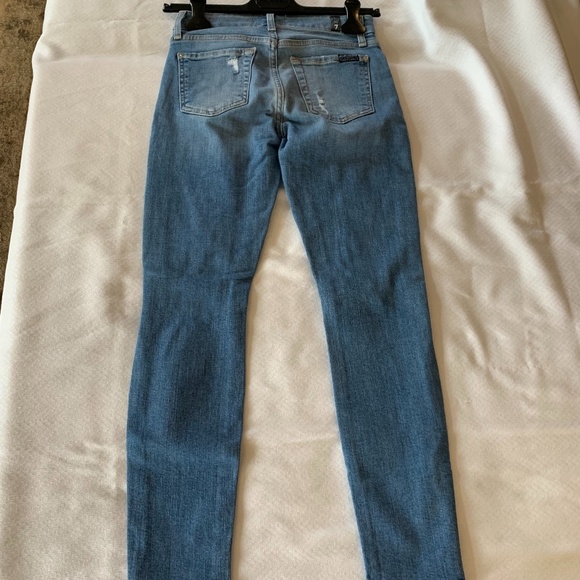7 for all Mankind Skinny Jeans, Size 24, Medium Blue - Picture 10 of 12